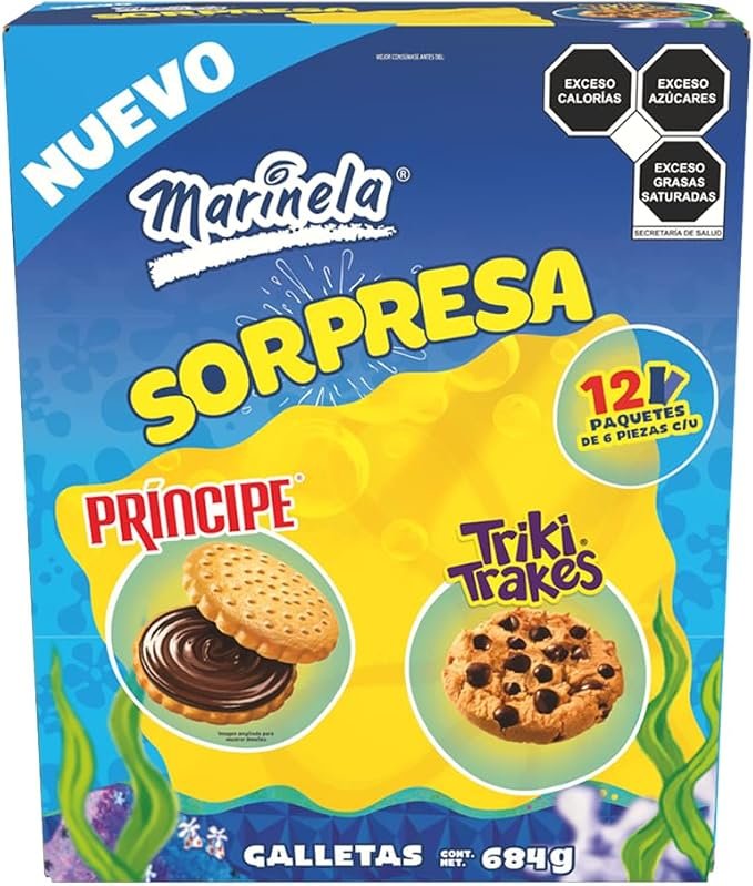 Marinela Sorpresa Bob Esponja 12p 684g